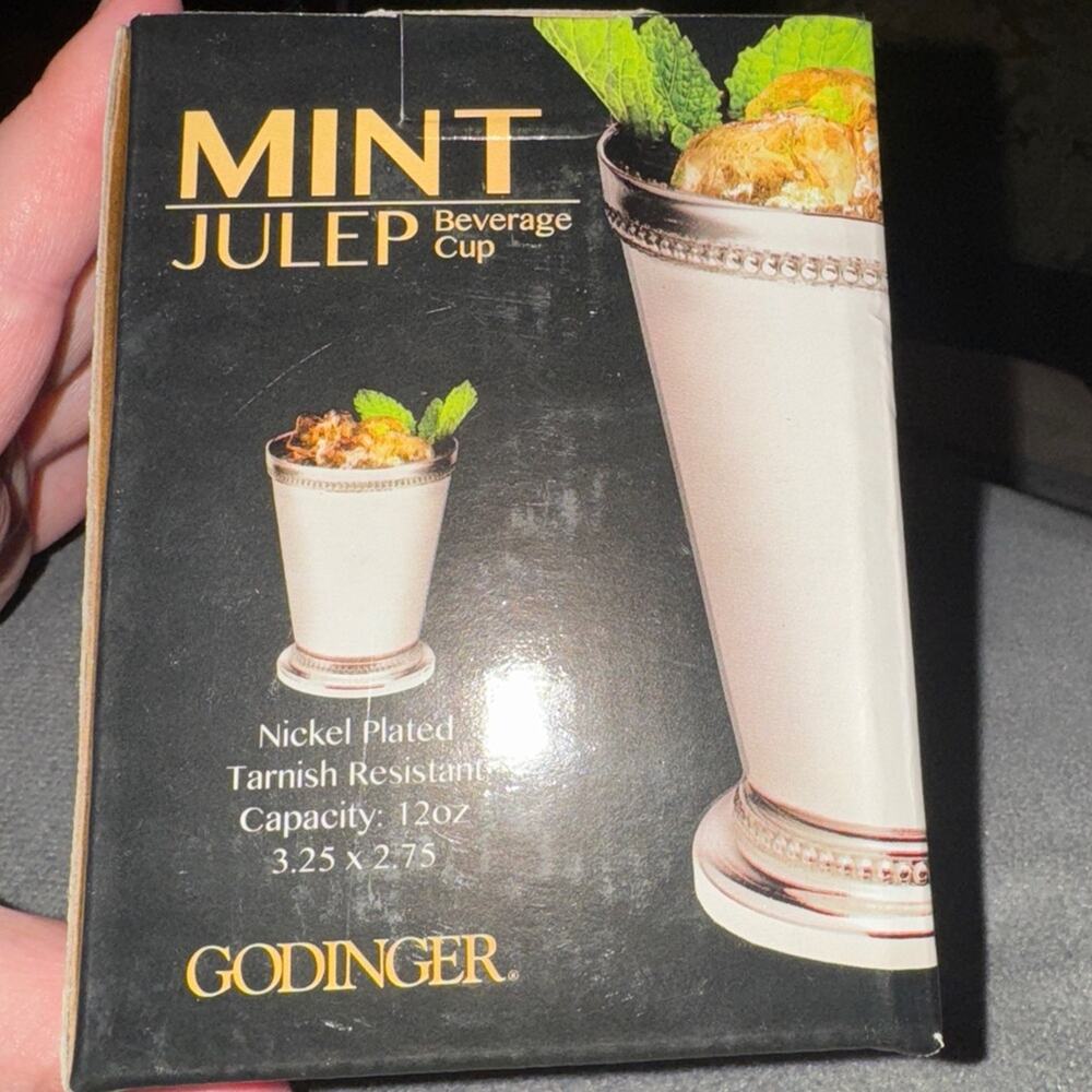 GODINGER Silver Mint Julep 12 oz Beverage Cup Nickel Plated Tarnish Resistant
